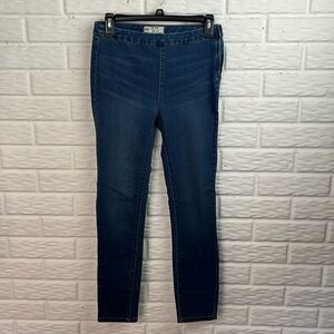 FREE PEOPLE JEGGINGS DENIM JEANS SIDE ZIPPER SKINNY STYLE SZ 26